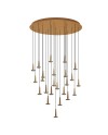 ANDROMEDA * Colgante Redondo 24xLED 5W 3000K W/T Cristal